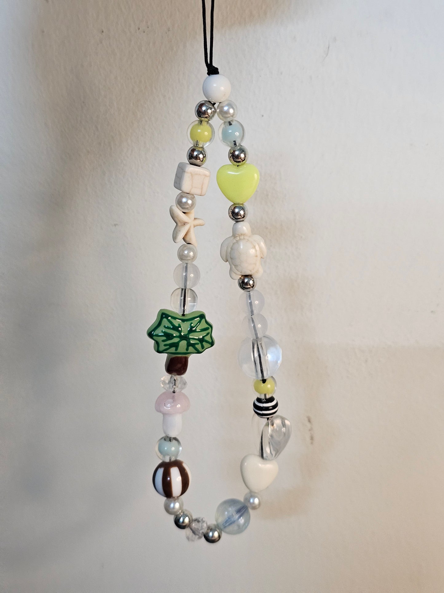 Coastal Boho Y2K Kawaii Handmade Beaded Wrist Strap Phone Charm