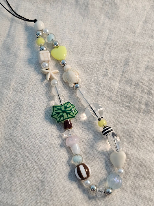 Coastal Boho Y2K Kawaii Handmade Beaded Wrist Strap Phone Charm