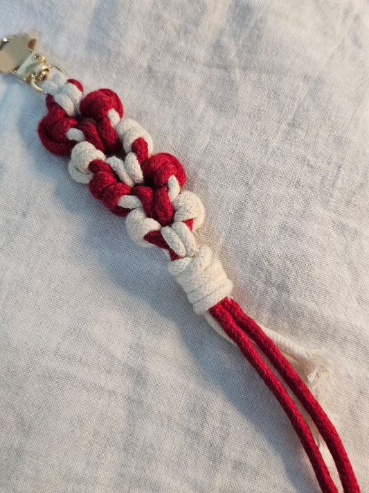Handmade Macrame Heart Keychain | Boho Wristlet Keychain for Women | Cute Valentine Gift, Bag Charm, Car Key Holder, Cute Aesthetic Fashion Macrame Accessories