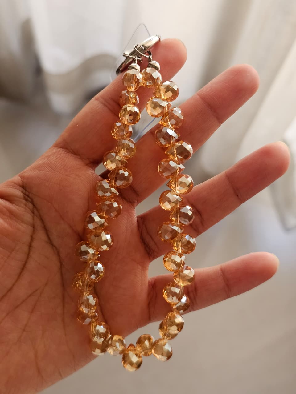Crystal Handmade Mobile Phone Wrist Strap Beaded Fashion Phone Charm