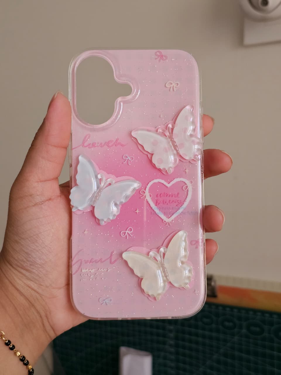 Butterfly Silicon Trendy Aesthetic Phone Case For iPhone With Star Charm